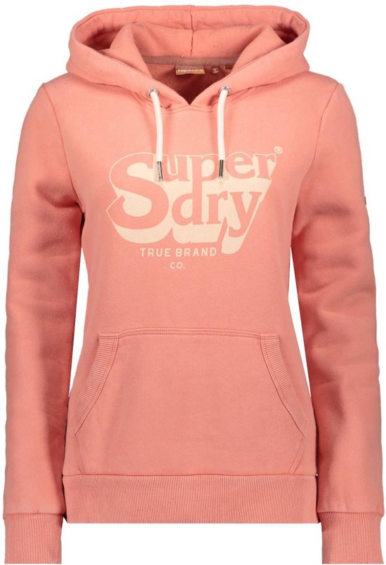 Superdry Vintage Shadow Hood Pull Femme - Rose - Taille XXS