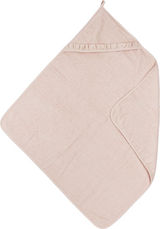 Meyco Bébé Ruffle cape de bain - rose soft - 80x80cm