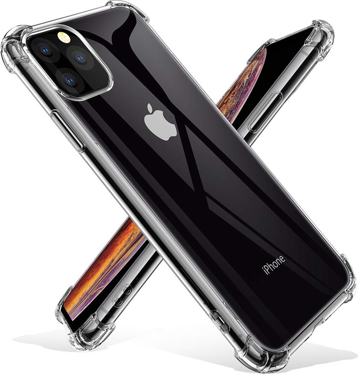 Hoesje voor iPhone 11 PRO MAX backcover Shockproof siliconen Transparant