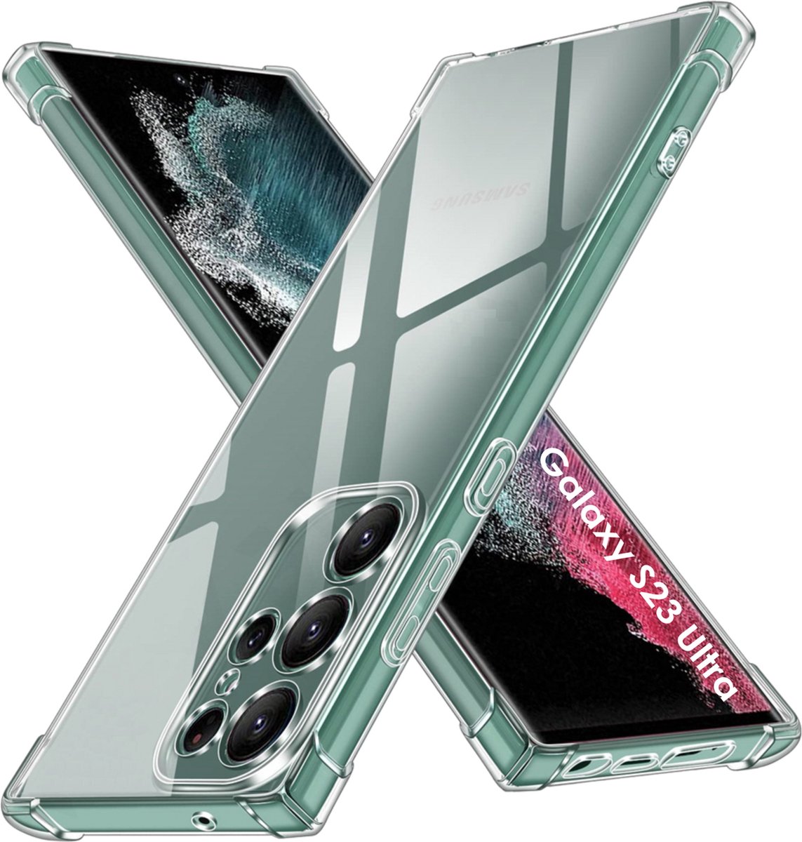 Hoesje voor Samsung Galaxy S23 ULTRA backcover Shockproof siliconen Transparant