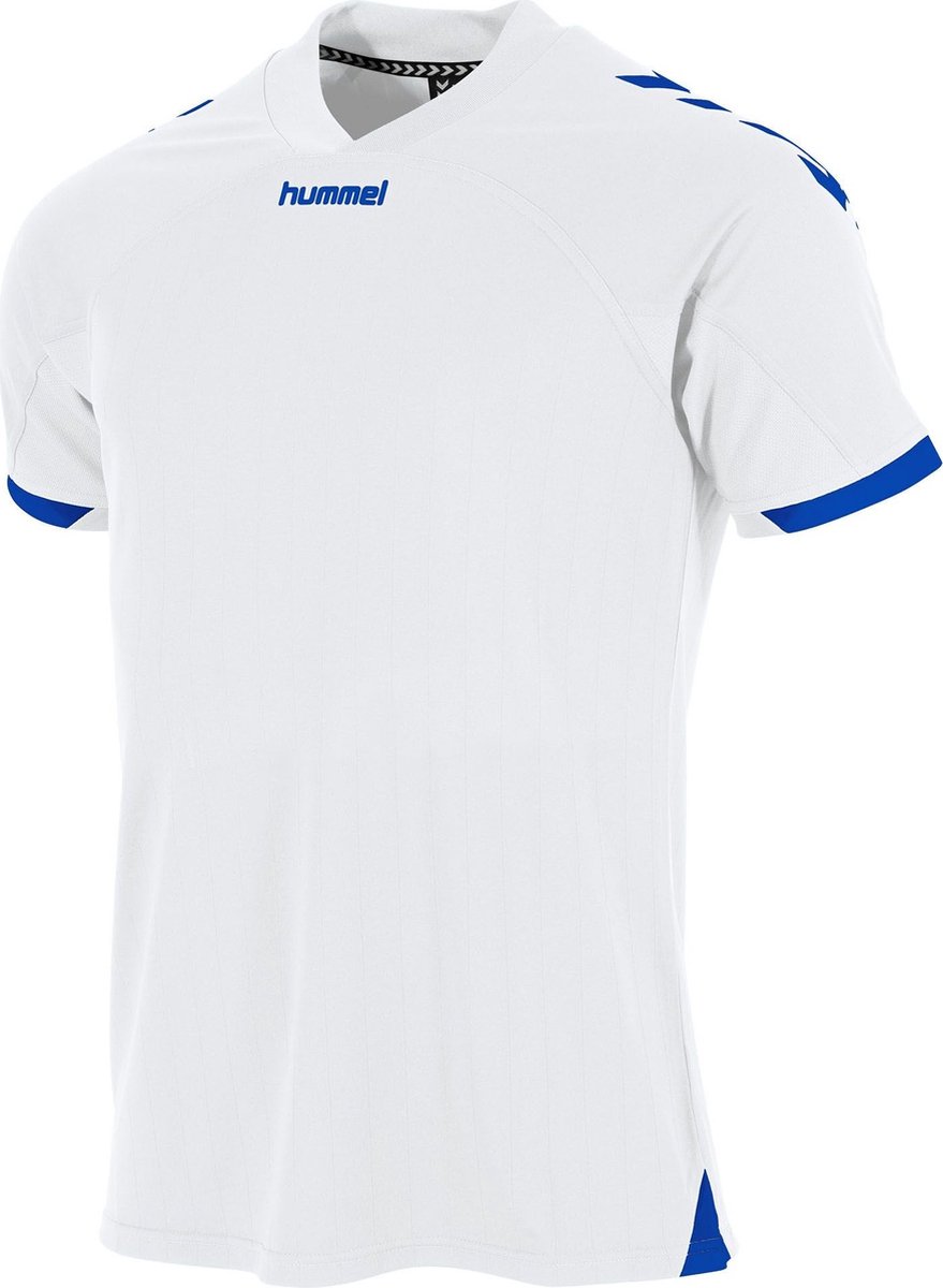 Hummel Fyn Shirt Korte Mouw Kinderen - Wit / Royal | Maat: 116