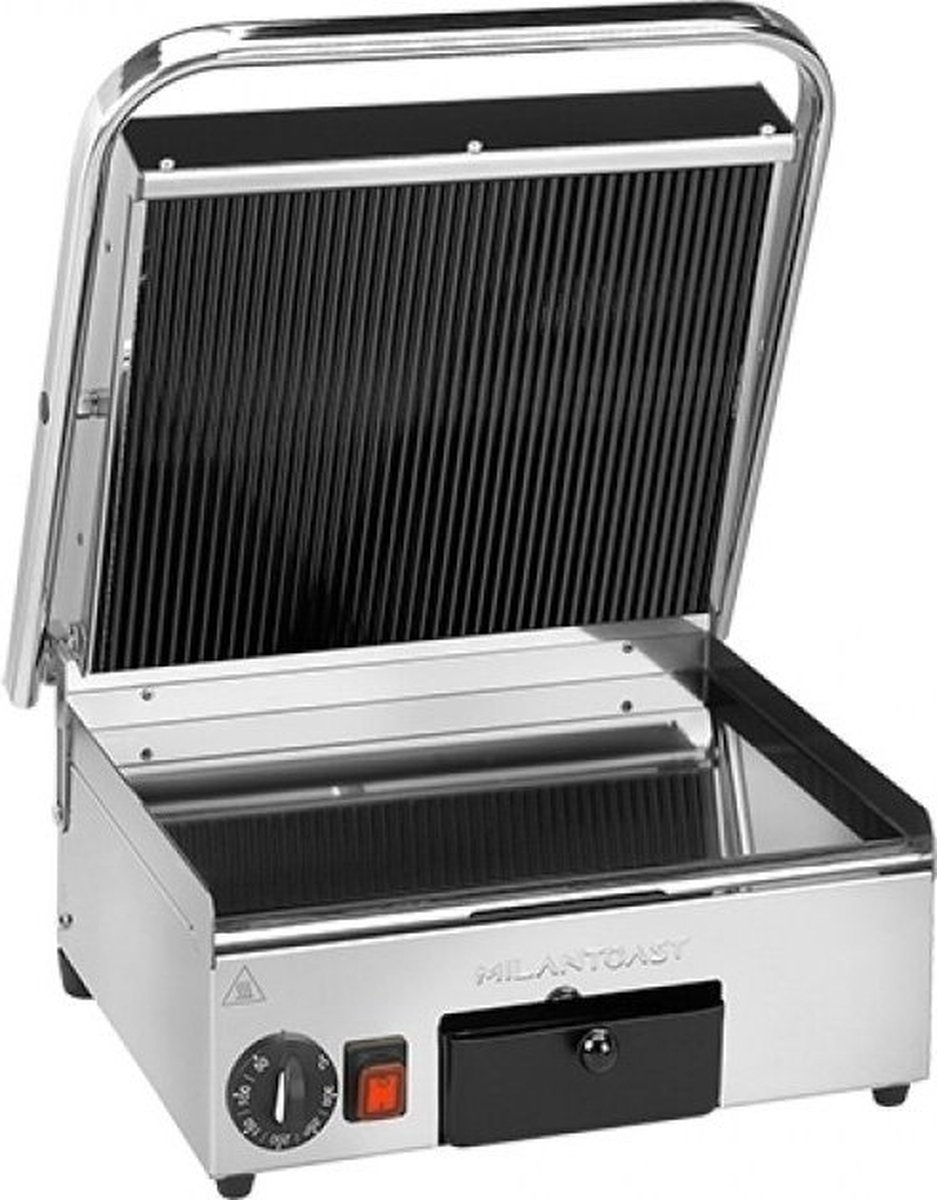 MilanToast Contactgrill Keramisch Glad/Geribbeld 420092 - Horeca & Professioneel