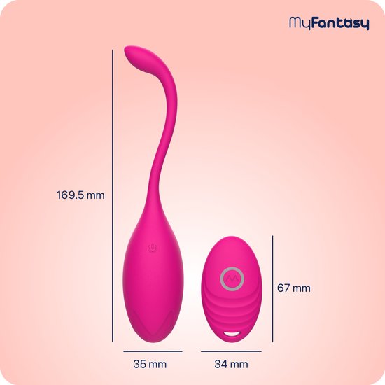 MyFantasy Oeuf Vibrant avec Télécommande – Vibrateurs pour Femmes – Satisfyer Clitoris - Jouets Sexuels pour Couples - Sex Toys pour Couples - Œuf Vibrant - Rose