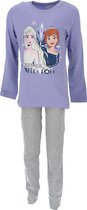 Frozen Disney - Pyjama - Taille 134/140 - Grijs - Violet - Katoen