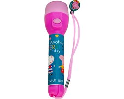 foto van Peppa Pig kinder zaklamp/leeslamp - roze/blauw - kunststof - 16 x 4 cm