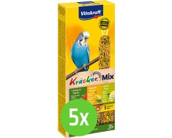 Vitakraft Parkiet Kracker Vijgen/Banaan-Sesam/Kiwi - Vogelsnack - 5 pakken