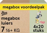 Etos Luiers - Woezel & Pip - Maat 7 - 16+kg - Megabox Voordeelpak - 80 stuks