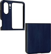 Case Geschikt voor Oppo Find N2 Flip Stevig kunstleer opstaande randen Blauw