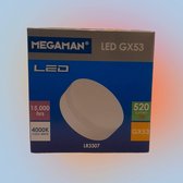 MEGAMAN® LED lamp met GX53 fitting 7watt 520Lumen 4000K Koel Wit Energielabel A+ / F