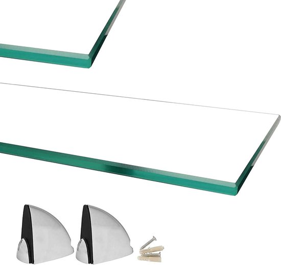 Glazen wandplank van 6 mm transparant glas Huis. | bol.com
