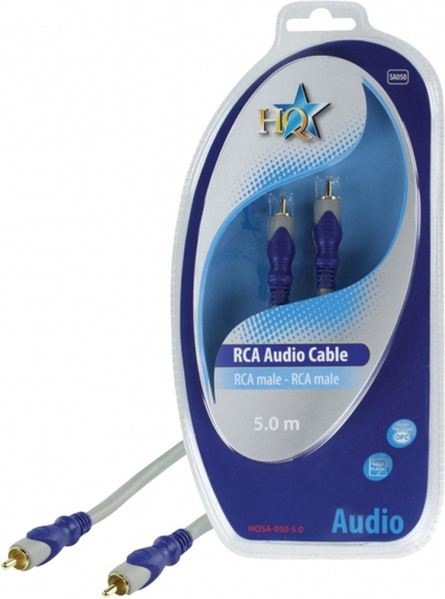 HQ Standaard Rca Mannelijk - Rca Mannelijk Kabel 5.00 M