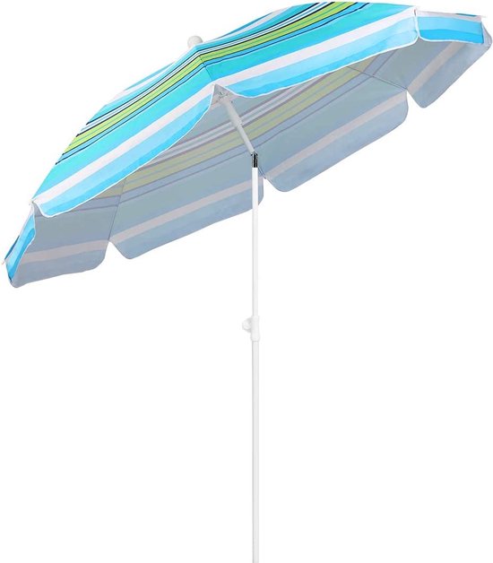 Sekey® Parasol, 200 × 125 cm, Market Parasol, Garden Parasol, Patio