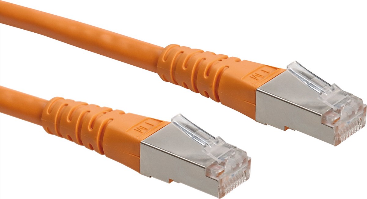 ROLINE patchkabel Cat.6 (Klasse E) S/FTP (PiMF), oranje, 1 m