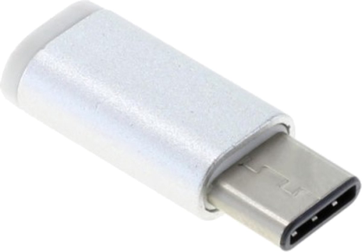Verloop Adapter Micro USB naar USB C Adapter Wit bol