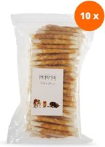 Petstyle Living Gedraaide Stick met Kip 100 ST (10x) - Hersluitbaar - Hondensnacks - Kauwstaaf - Bulkverpakking - Voordeelpakket - Aanbieding