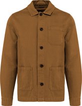 Biologische vintage wash herenjas 'Atelier' Brown Sugar - S