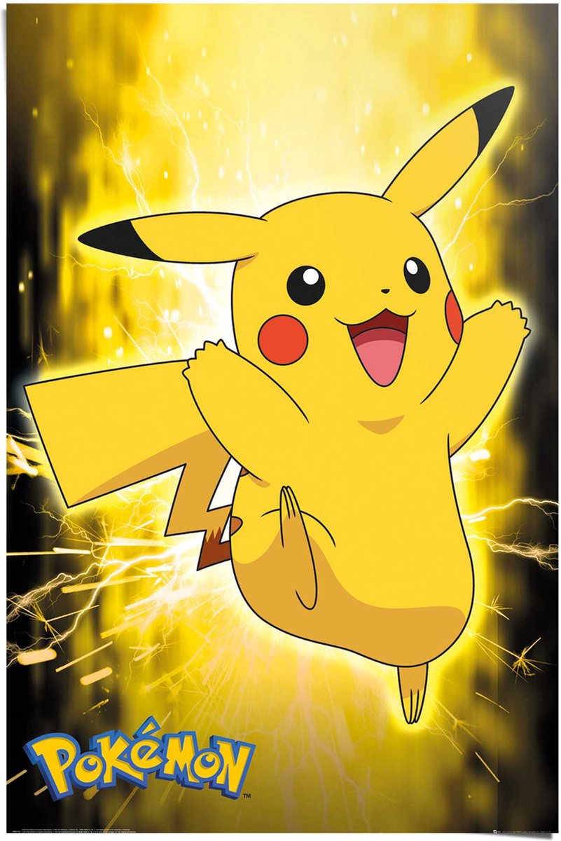 Dessin Pokemon En Couleur Pikachu Affiche Pokemon Pikachu Néon 61x91,5 cm | bol.com