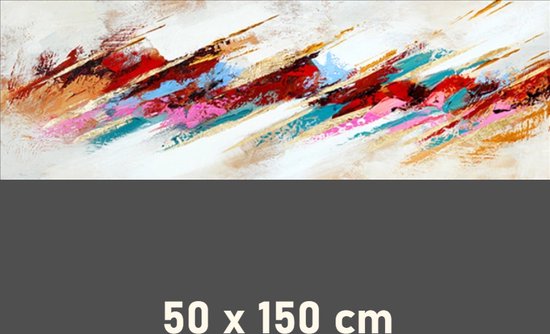 Canvas Schilderij * Multicolor Graffiti * - Pop Graffiti - XL formaat - Kleur - 50 x 150 cm