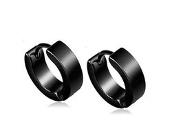 Plux Fashion Classic Oorbellen - Zwart - 8mm - Stainless Steel - Heren - Dames - Sieraden - Zwarte Oorbellen - Classic Earrings - Oorbel - HipHop Oorbellen - Sieraden Cadeau - Luxe Style - Duurzame Kwaliteit - Moederdag Cadeau - Vaderdag Cadeau