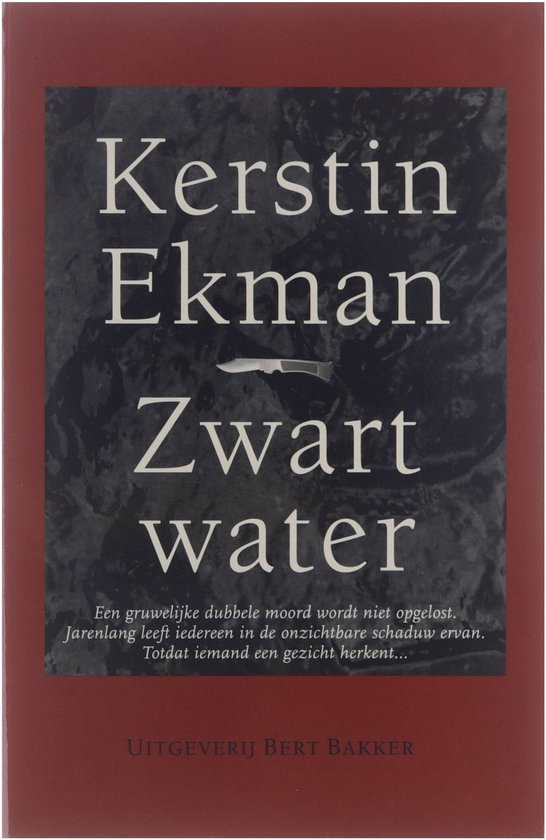 9789035114067 - Zwart water. Vertaald door Mariyet Senders. - EKMAN, KERSTIN.
