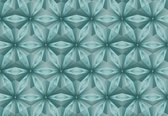 Fotobehang - Vlies Behang - Mozaiek Blauw - 254 x 184 cm