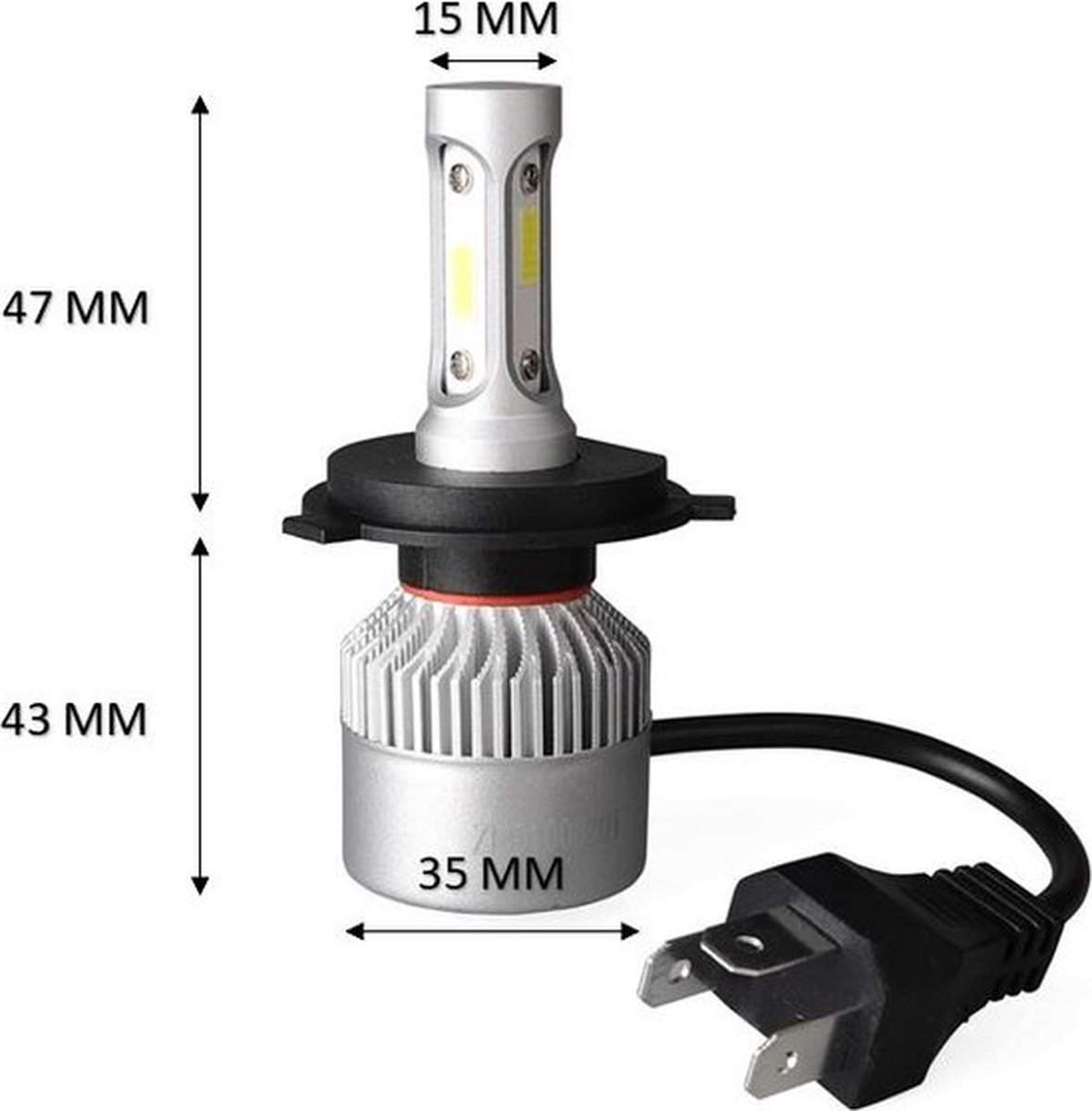 XELORD H4 LED Ampoules 6500K Blanche De Phares Avant De Voiture