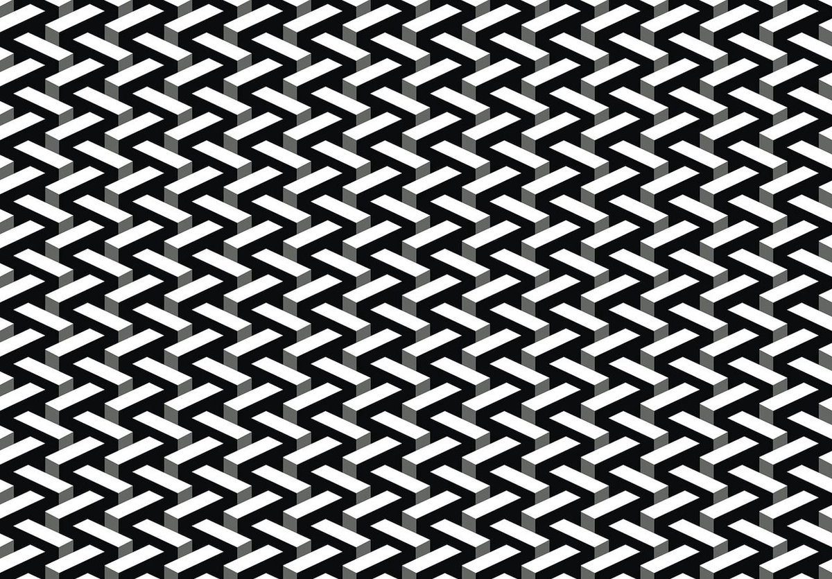 Fotobehang - Vlies Behang - Mozaïek 3D Geometrie - 416 x 290 cm