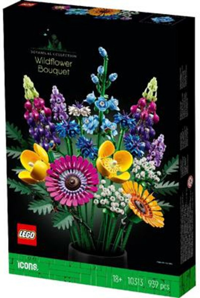 LEGO Icons Le bouquet de fleurs sauvages 10313 Ensemble de construction  (939 pièces)