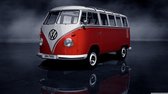 Broderie Diamond taille 50x 60cm - Bus Volkswagen rouge