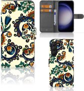Bookcase Geschikt voor Samsung Galaxy S23 Plus Hoesje Barok Flower