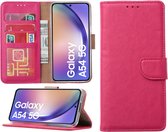 Arara Hoesje geschikt voor Samsung Galaxy A54 hoesje - Bookcase met pasjeshouder - Roze