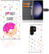 Smartphone Hoesje Geschikt voor Samsung Galaxy S23 Ultra Bookcase met Quotes Donut Cadeautjes voor Meisjes