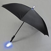 Classic Canes Paraplu - Zwart - Met LED verlichting - Lengte 85 cm - Doorsnee doek 108 cm - Polyester - Wandelstokken - Voor heren en dames
