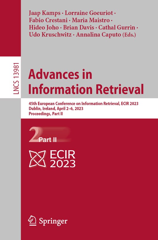 Lecture Notes in Computer Science13981- Advances in Informat ... - cover