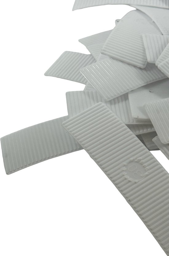 TQ4U Plaque de réglage - Plaque de remplissage - Cale de vitrage - 22 x 100 x 1 mm - Plastique - 100 pièces