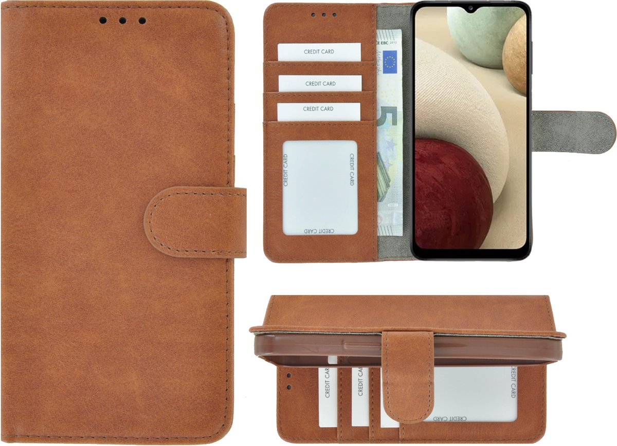 Hoesje Geschikt voor Samsung Galaxy A13 5G - Book Case Wallet Bruin Cover