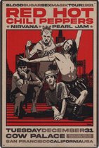 Wandbord Muziek Concert - Red Hot Chili Peppers Blood Sugar Sex Magik Tour 1991