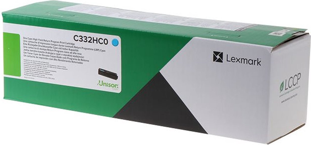Lexmark C332HC0 tonercartridge 1 stuk(s) Cyaan