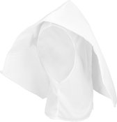 Foulard de nonne blanc - Coiffe habillée