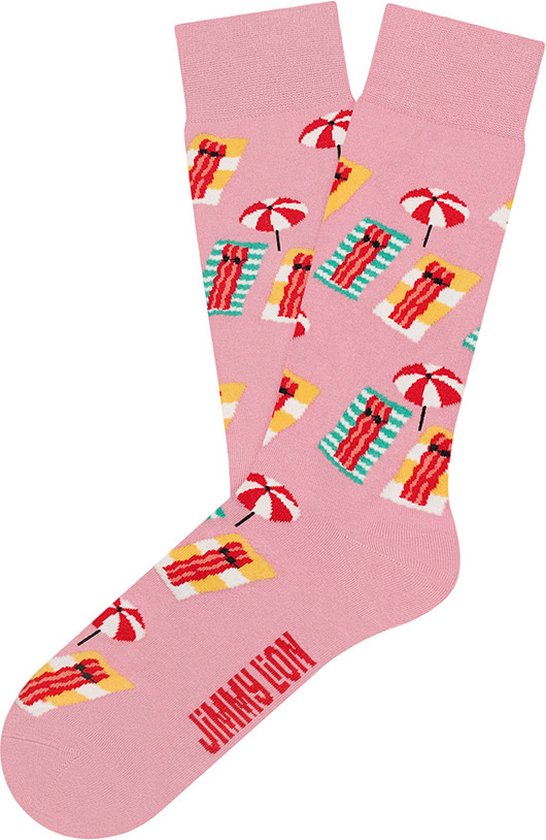 Jimmy Lion sokken bacon beach roze - 36-40