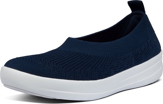 FitFlop Uberknit Slip-On Ballerina BLAUW - Maat 37