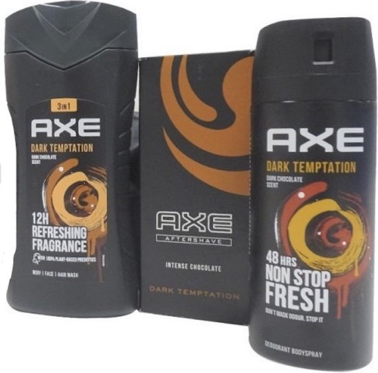 AXE Dark Temptation - After Shave 100 ml & Douchegel & Deo Spray - Axe