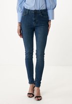 ANDREA High Waist/ Skinny Leg Jeans Dames - Donker Blauw - Maat 26/30