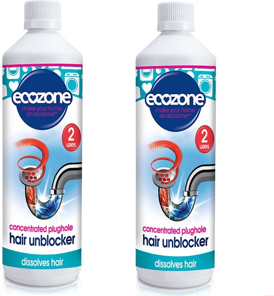 Ecozone - Geconcentreerde ontstopper - Haar ontstopper - 2 x 250ml - Vegan