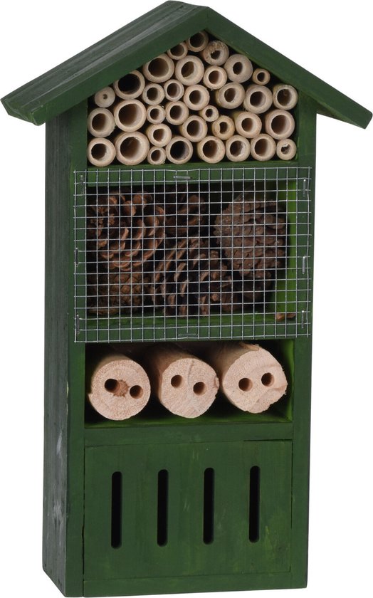 Relaxdays insectenhotel hangend, bijenhotel, vlinderhuis, ophangen, gevlamd hout, tuin, HBD