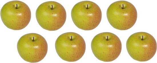 8x Kunst appels 8 cm - Decoratiefruit - Nepfruit