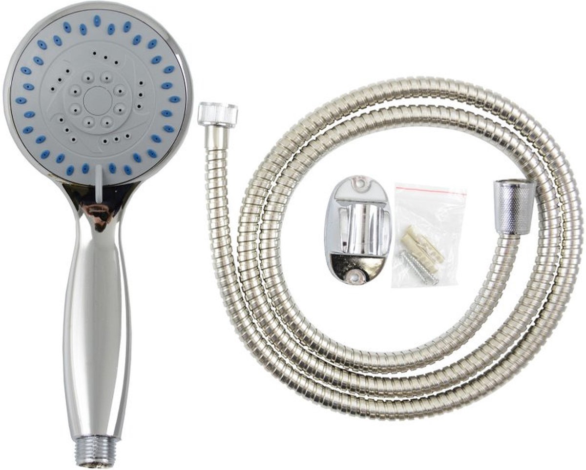 B-Home Douchekop 3 in 1 functie - met doucheslang 150 cm - Zilver - Douchekoppensets - Badkameraccessoires