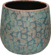 Mica Decorations Bloempot Clemente - koperkleurig - keramiek - 25 x 32 cm - plantenpot