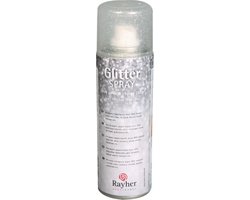 Foto: Rayher hobby materialen spray met glitters zilver