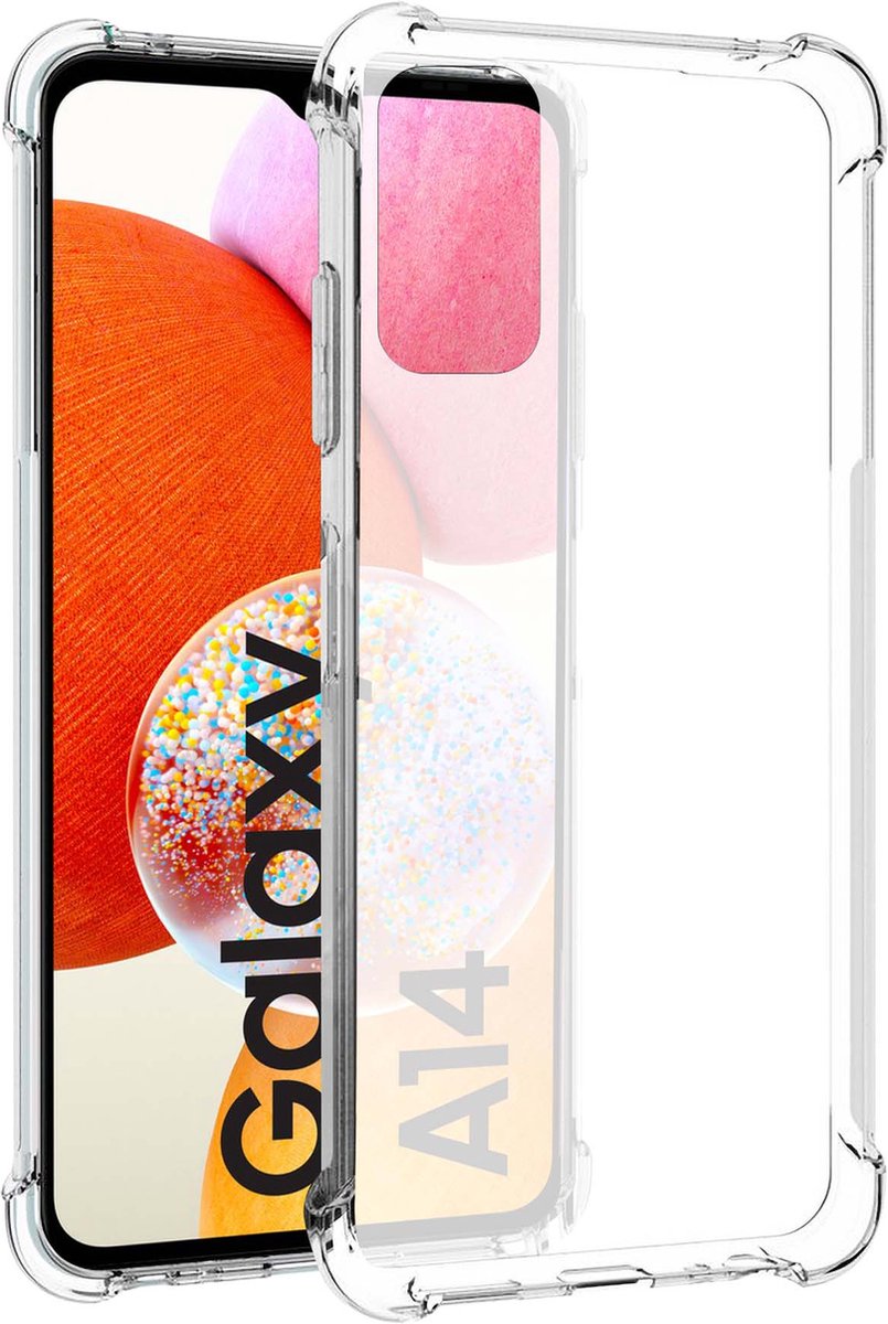 Arara Hoesje geschikt voor Samsung Galaxy A14 hoesje transparant siliconen shockproof backcove
